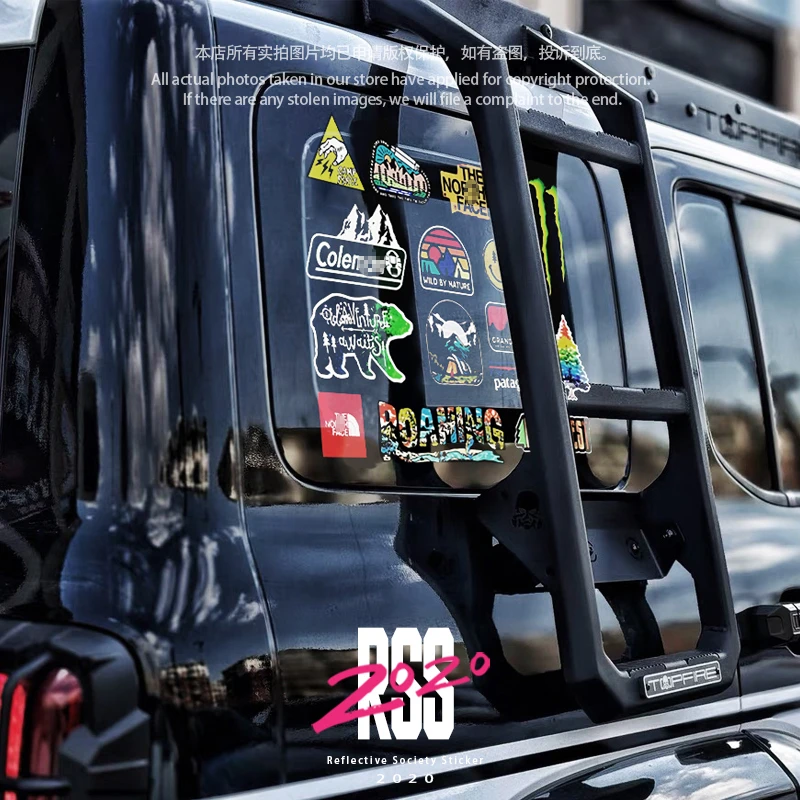 户外露营风车贴纸越野车房车瓦罐坦克300牧马人吉姆尼防水贴纸