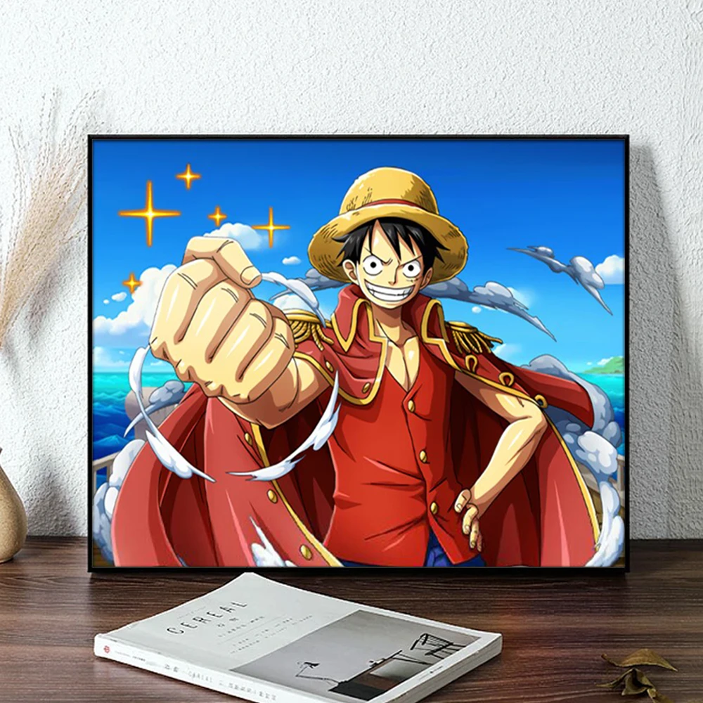 百丝特【海贼王路飞】手工DIY钻石画送男朋友礼物手工点钻装饰画