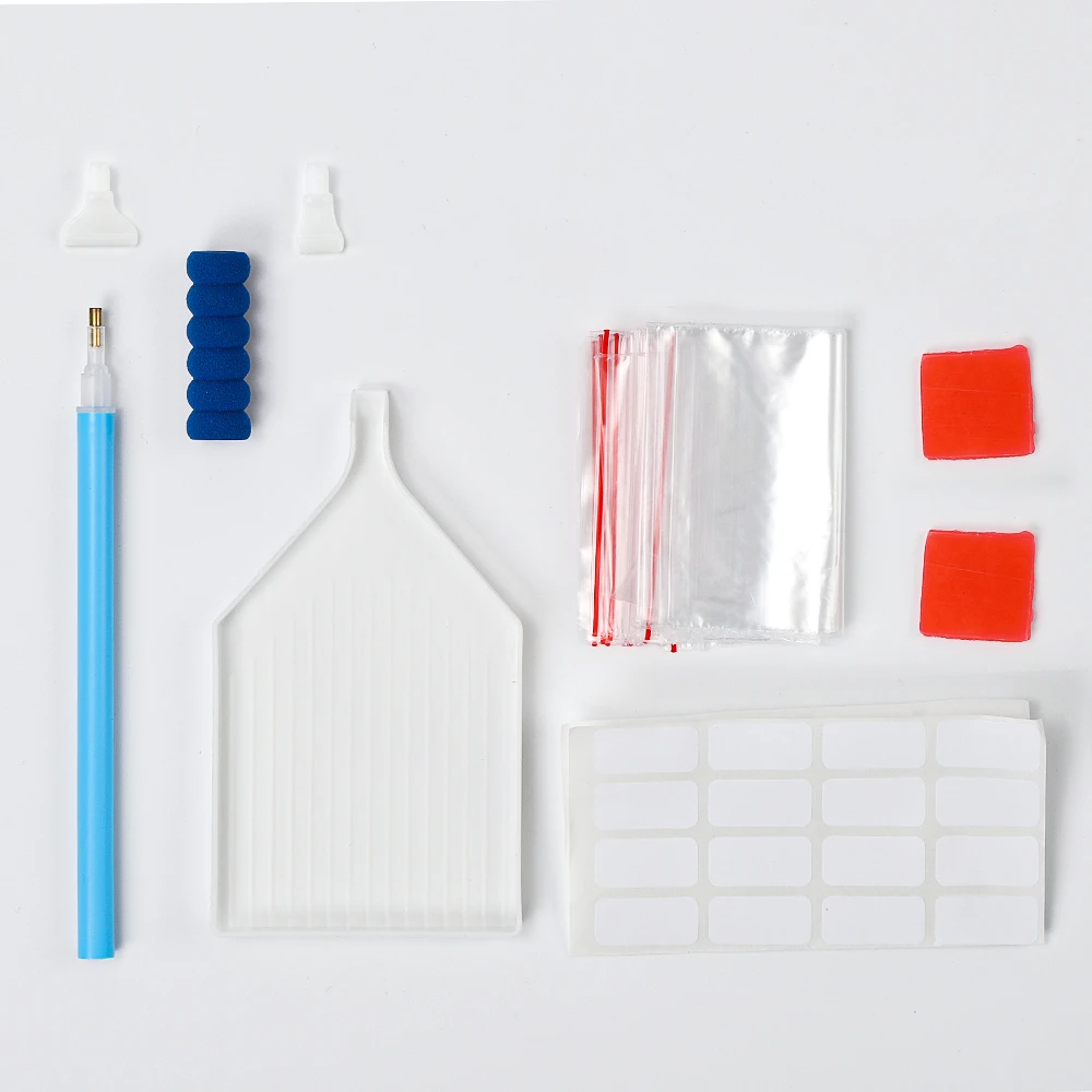 百丝特钻石画贴画工具包 贴钻笔  密封袋 钻盘 胶泥 分类贴纸