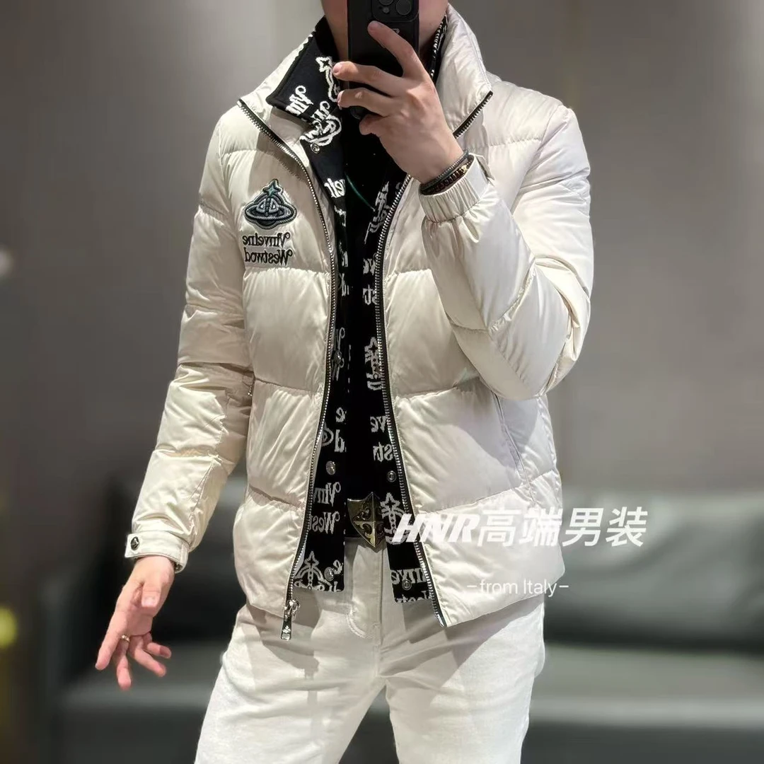 简约高级风小众假两件设计时尚潮流简约百搭休闲立领羽绒服006