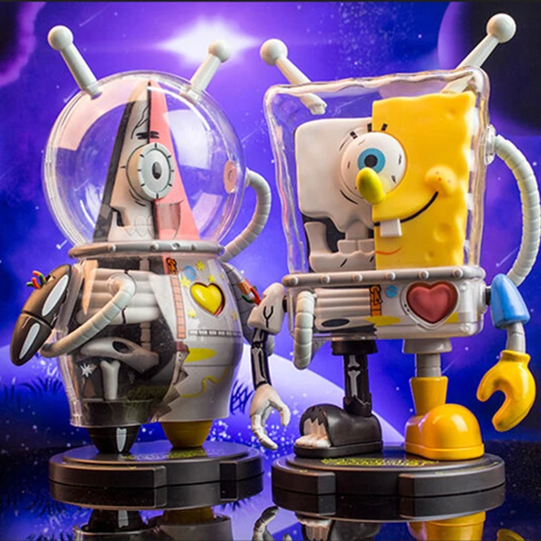 潮昇动漫正版海绵宝宝潮玩系列 半解派大星太空漫游 可动摆件手办