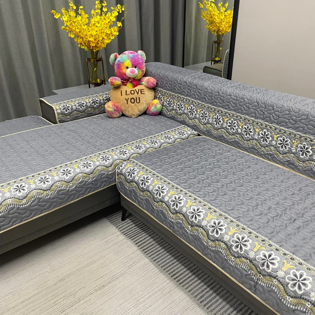 【单片尺寸】四季通用莱卡棉沙发垫加厚防滑抗皱座垫扶手靠背巾通用