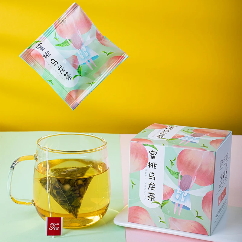 10包蜜桃乌龙铁观音花果冷泡茶三角组合苹果干通用盒装30克装