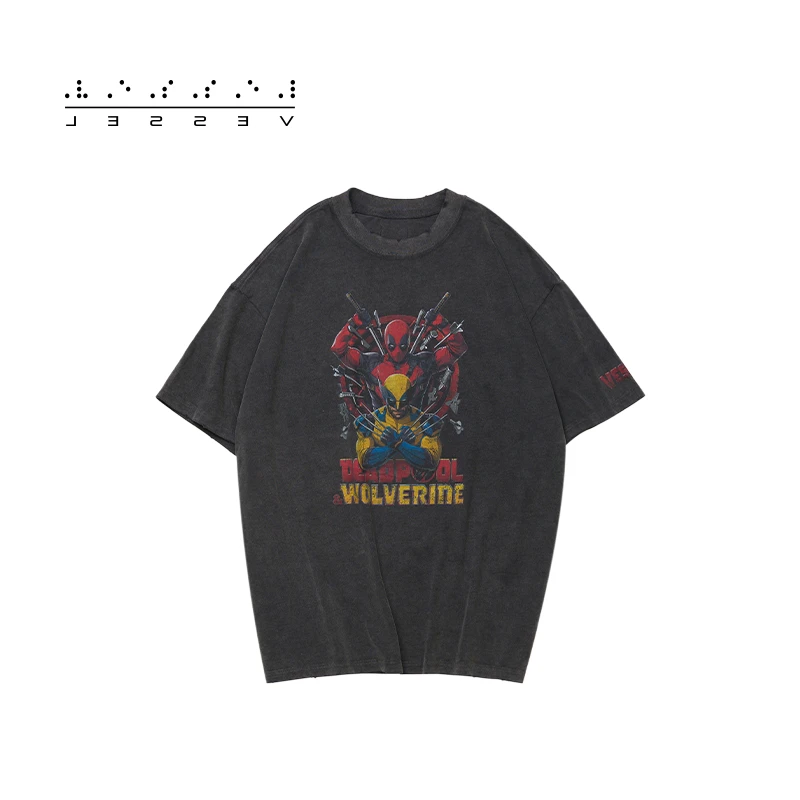 漫威联名死侍潮流百搭男女同款夏季宽松T恤