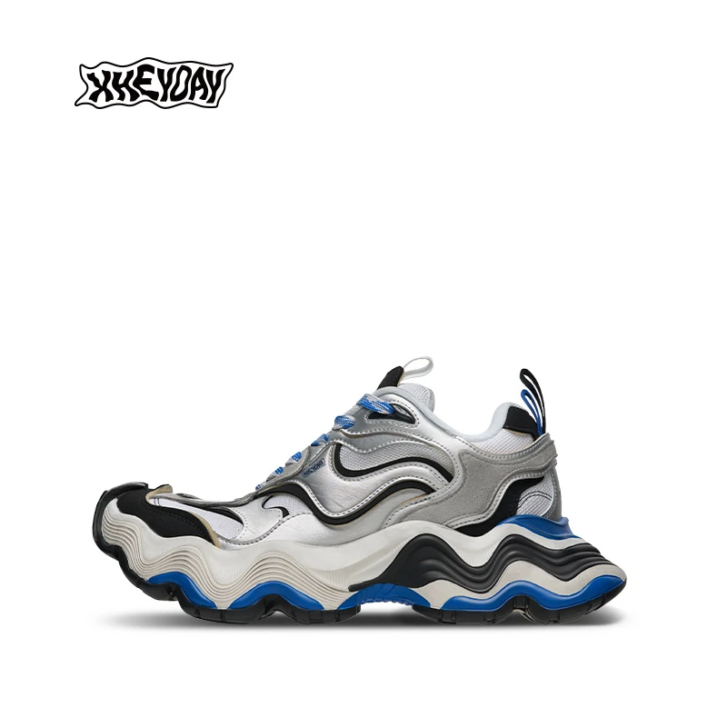 【直播专享】波浪厚底增高厚底银色巨浪鞋子女款爆款2025新款