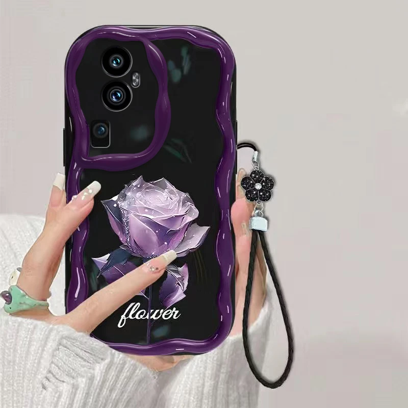 玫瑰适用OPPOReno10手机壳PHW110奶油纹轻奢软壳防摔网红时尚新款