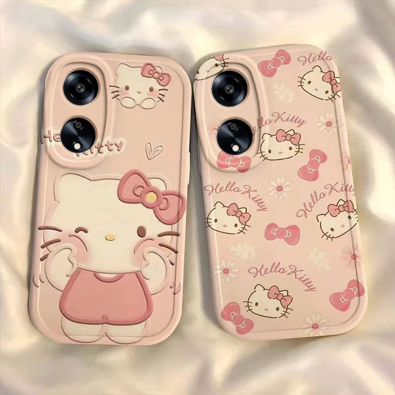 可爱kt猫适用oppoa1手机壳5g男女新款PHS110软硅胶全包镜头防摔保