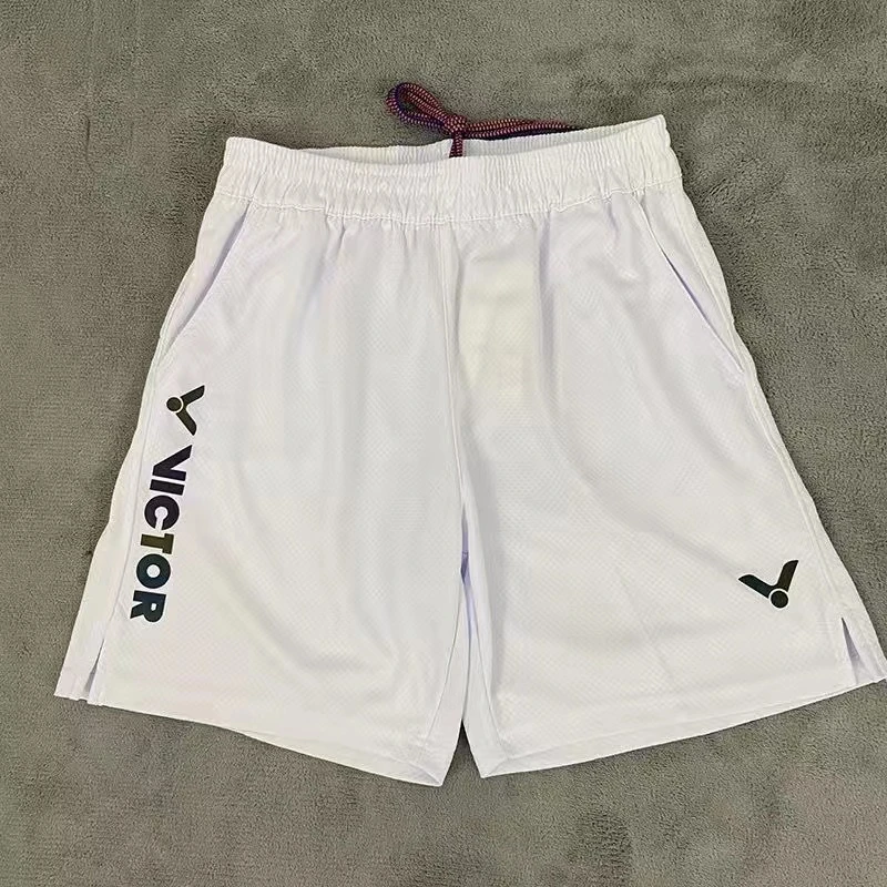2024新款胜利羽毛球服短裤男女款运动训练裤速干透气针织比赛短裤