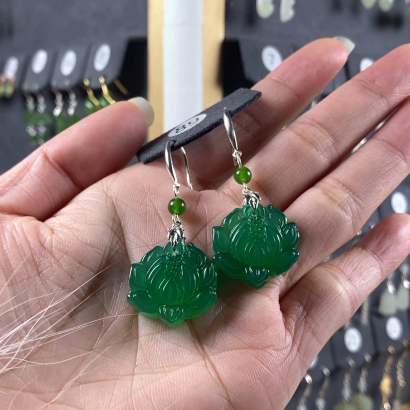 【闪购商品】玛瑙/玉髓耳坠银S925镶嵌