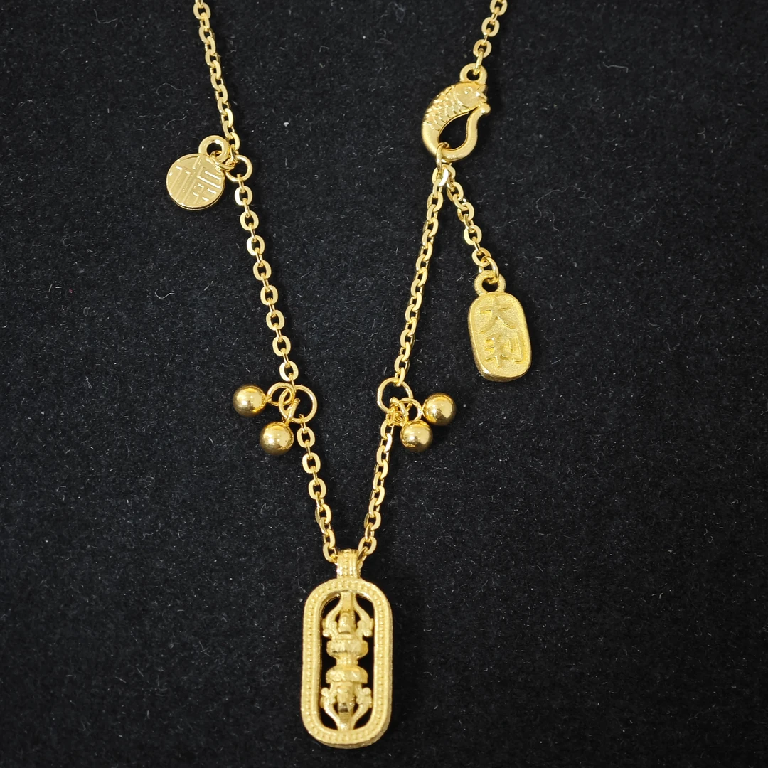 【福牌金刚杵】足金999套链时尚百搭O字链国潮新中式水贝黄金直播