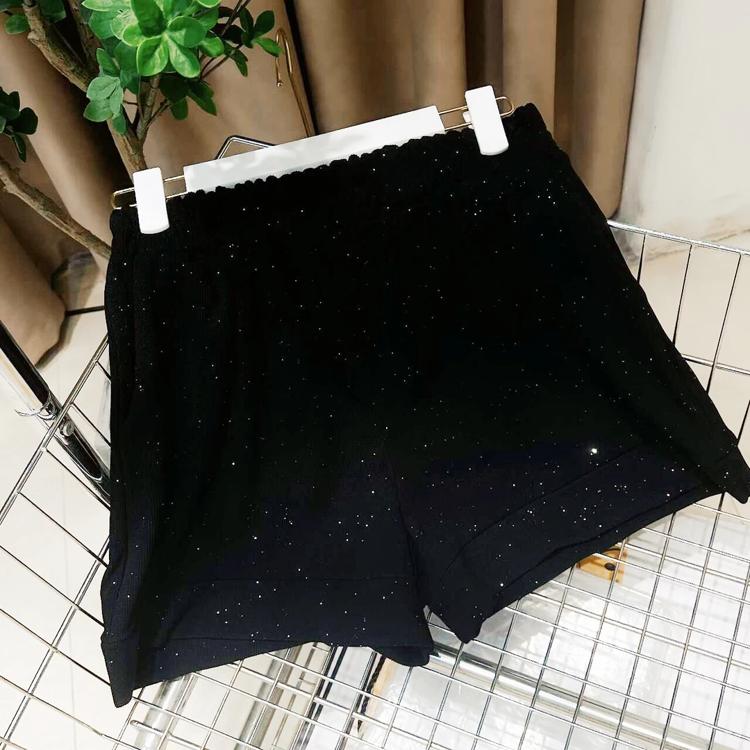 满天星休闲裤0097#显瘦时尚百搭宽松阔腿高腰薄款短裤女装直播