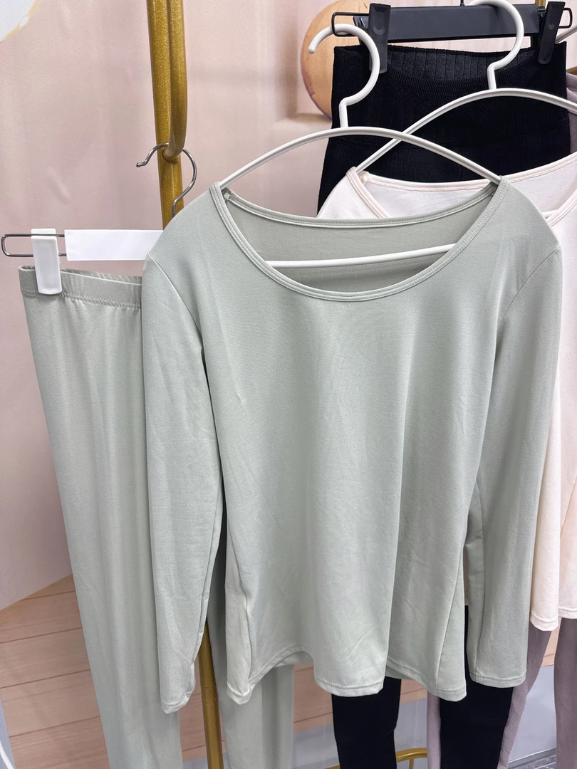 【肌底衣-1套】发热美体保暖女款套装内衣秋冬贴身打底长袖肌底衣