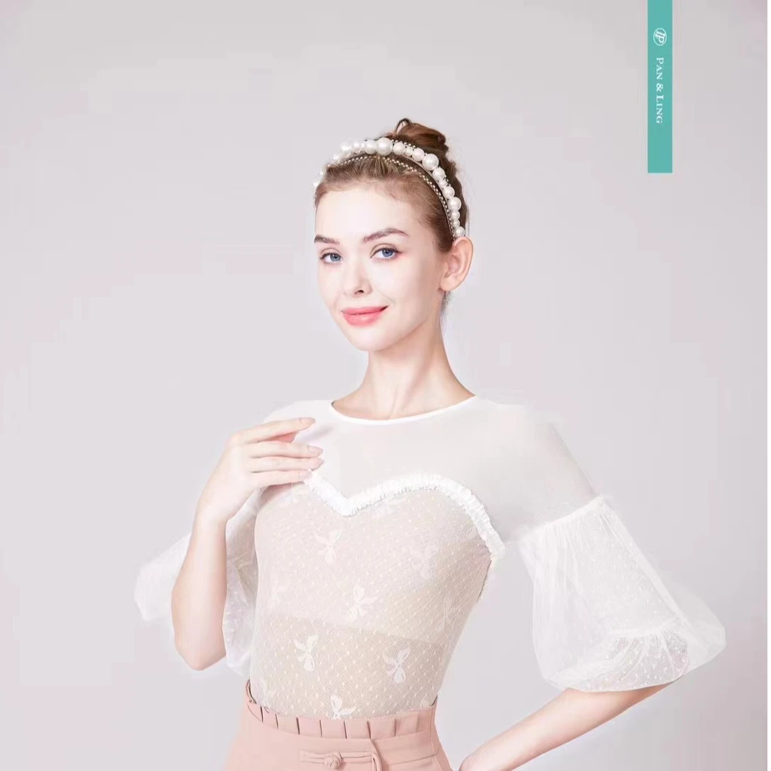 LPLP舞服-原创设计夏季新品蕾丝泡泡袖（中袖）