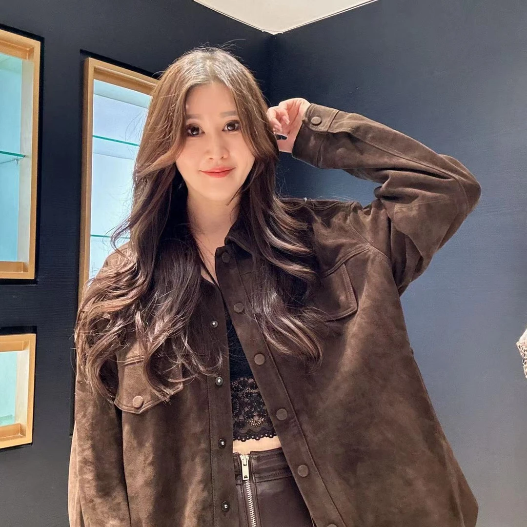 LL【女王优选】轻奢高端时尚气质设计师皮衣外套802百搭女外套休闲