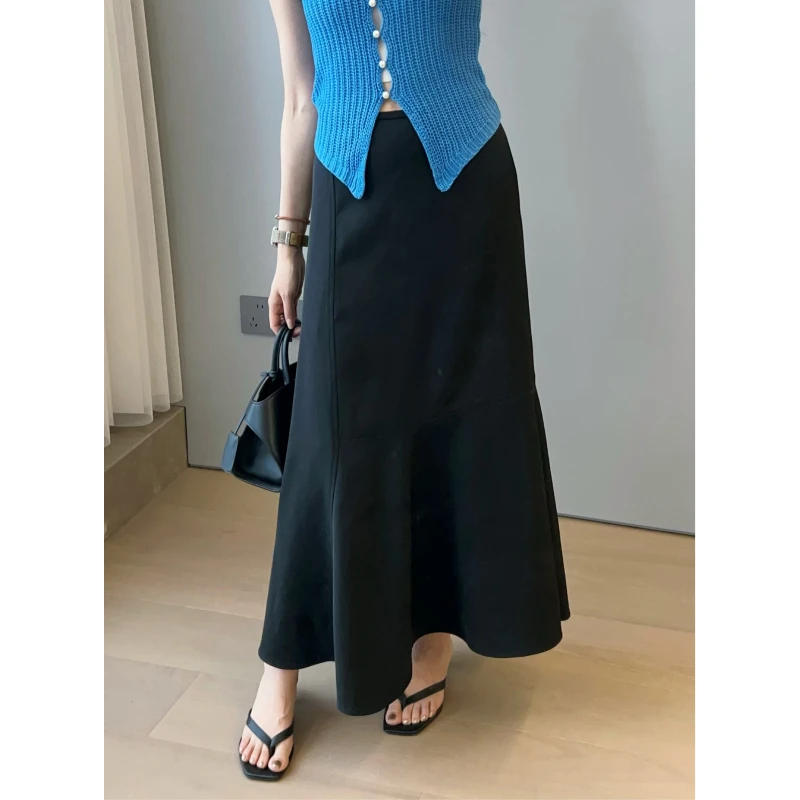 美洋MEIYANG【现货】凉凉裙 气质女神_三宅斜裁拼接A字鱼尾半身裙