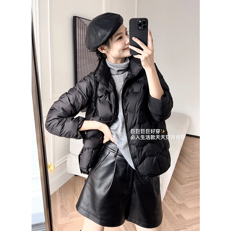 美洋MEIYANG冬季速暖鹅绒服定制高阶尼龙*简约绗缝鹅绒服外套
