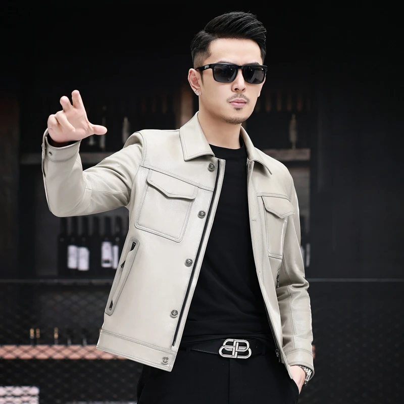 2024年新款头层山羊皮夹克