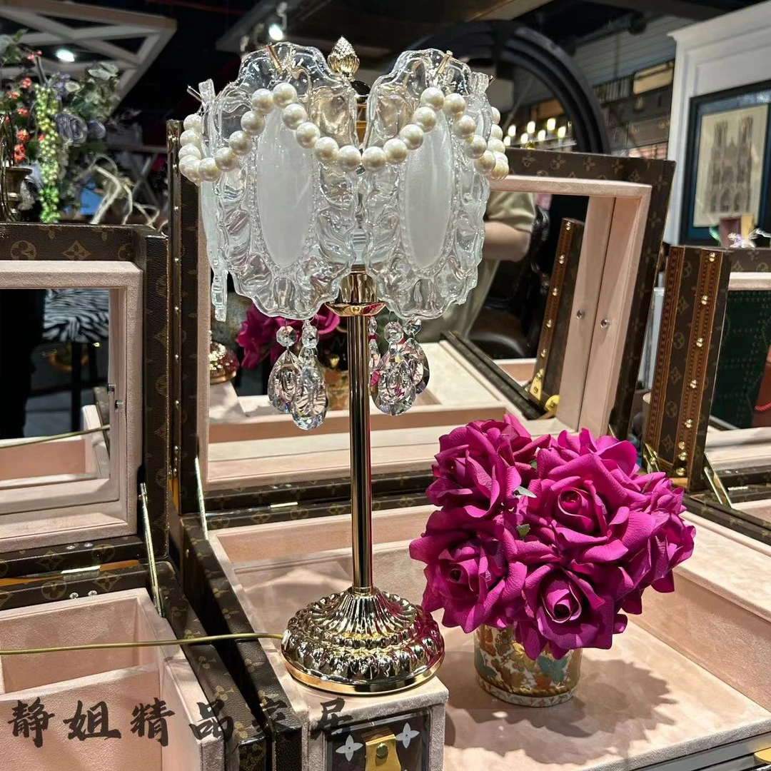 法式欧式浪漫手工加厚台式灯床头氛围灯