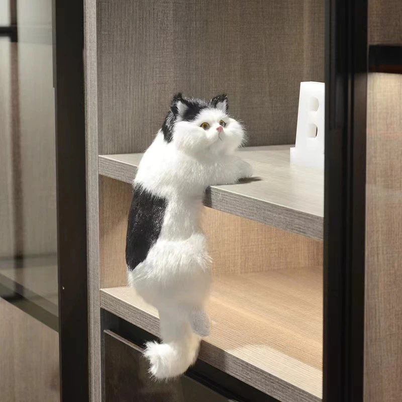 仿真可爱宠物家居摆件 创意礼物电视猫挂猫