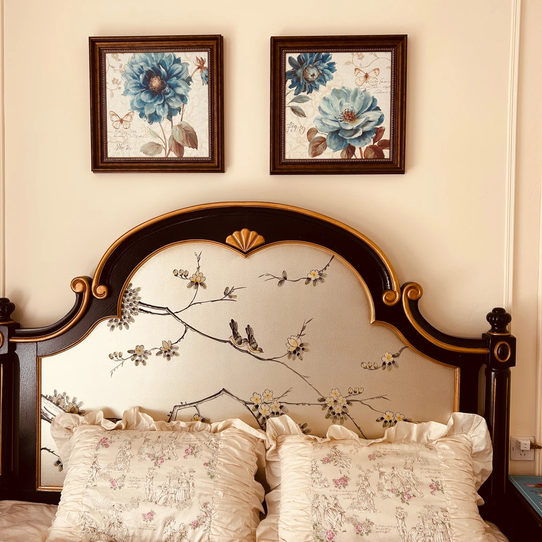 卧室床头装饰画美式客厅墙面主卧房间挂画餐厅油画