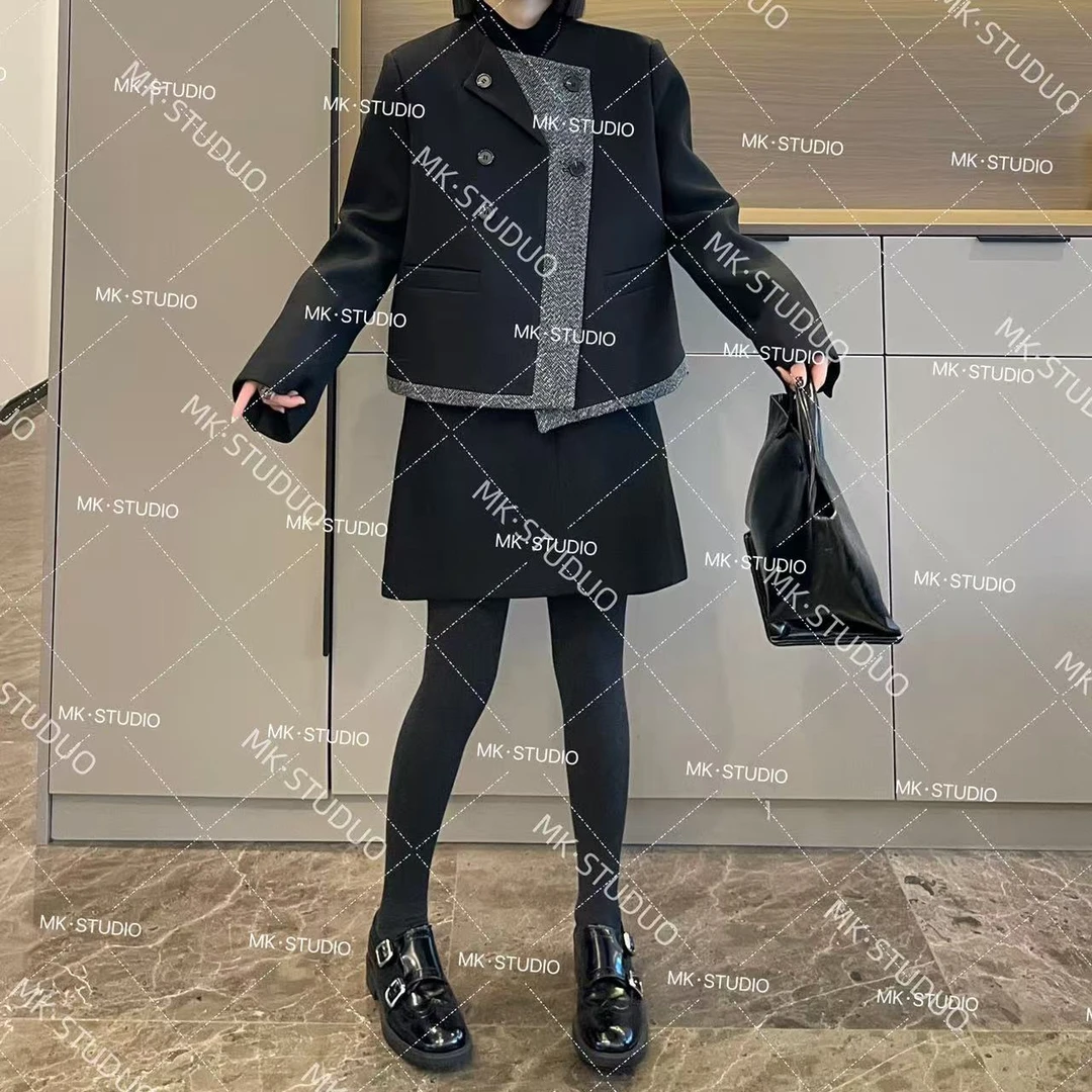 米可/MK-1193【呢子外套】时尚休闲气质减龄显瘦秋季新款呢子外套