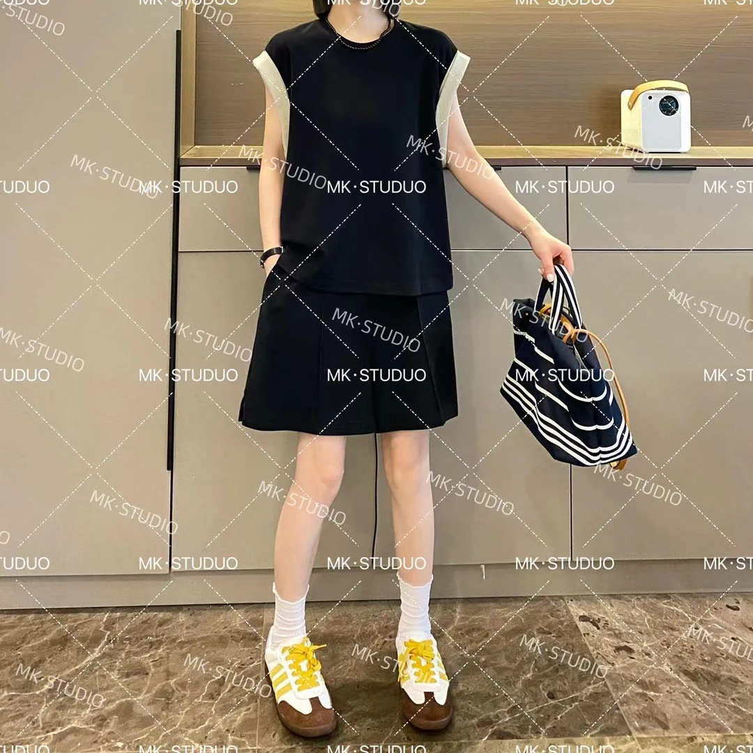 米可/MK-0689【休闲套装】时尚休闲气质小众减龄夏季新款两件套