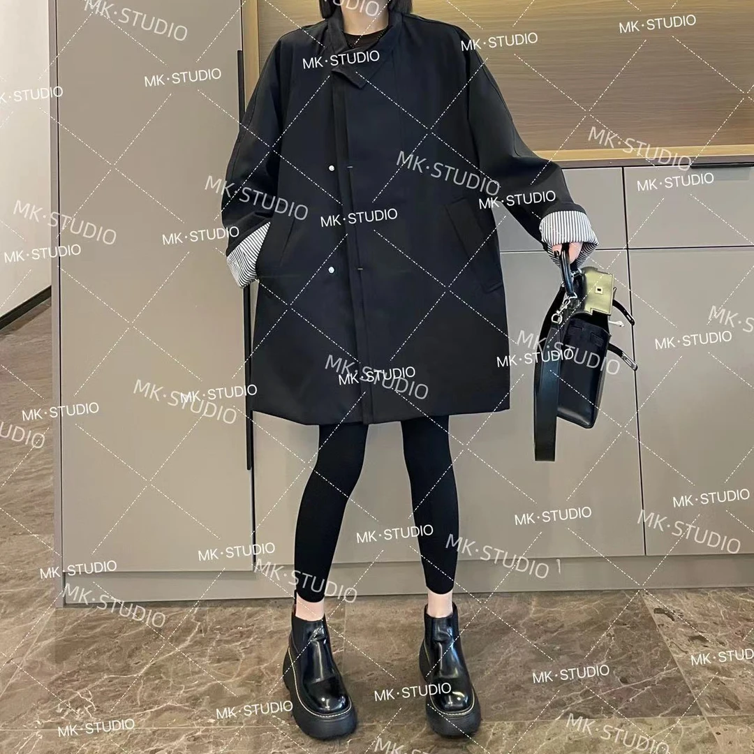 米可/MK-1052【韩系风衣】时尚休闲气质小众减龄显瘦秋季新款风衣