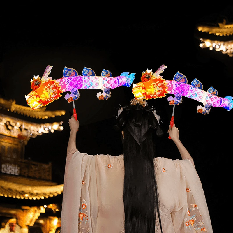 兰亨龙年中秋舞龙灯吉祥舞龙灯笼手工diy中秋儿童制作材料灯笼