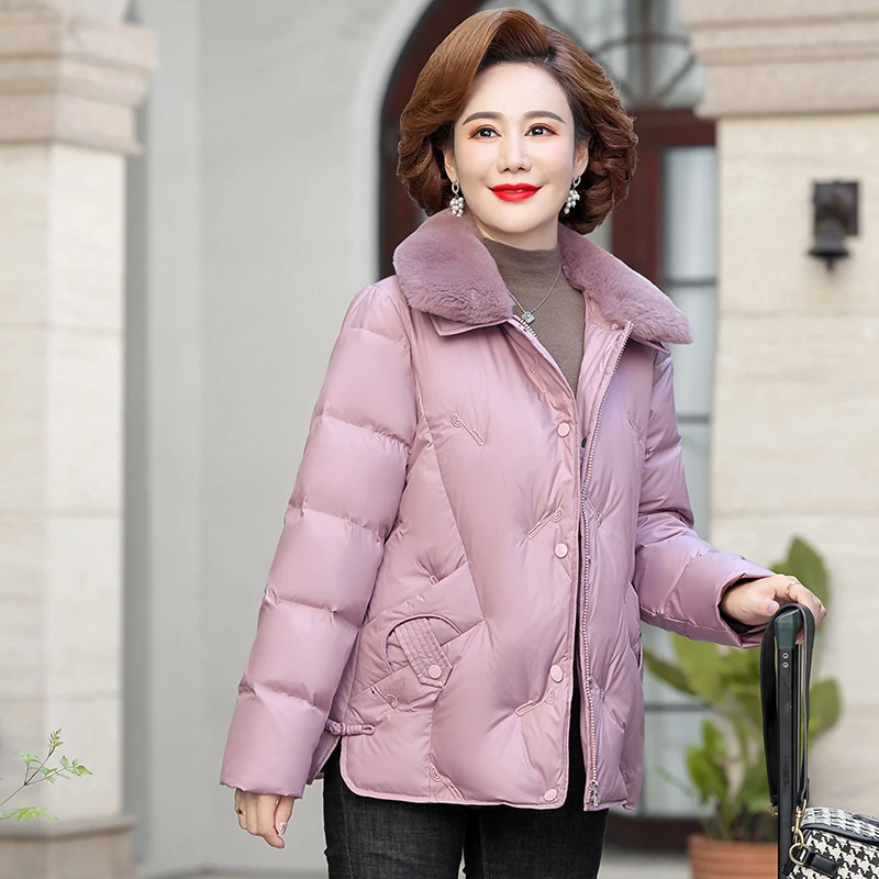 雅鹿羽绒服高品质女装2024冬季新款加厚宽松保暖外套2011