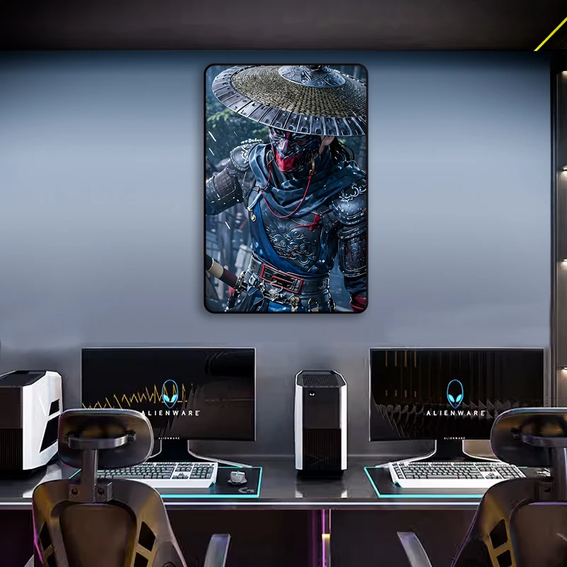 二次元动漫装饰画画江湖武侠古风水墨不良人电竞房间轰趴馆挂画