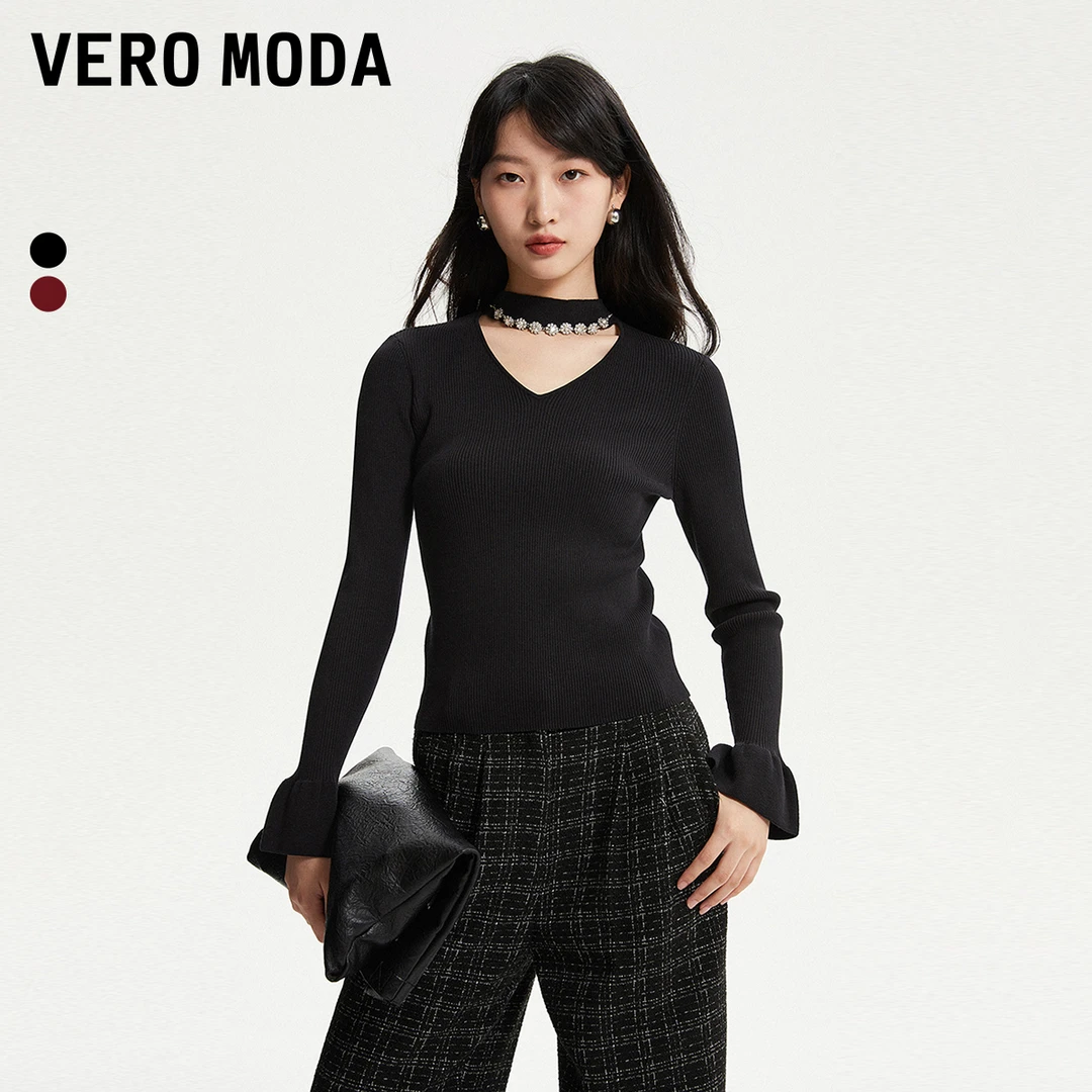 Vero Moda针织衫【天鹅颈】新款修身半高领长袖优雅百搭325124046