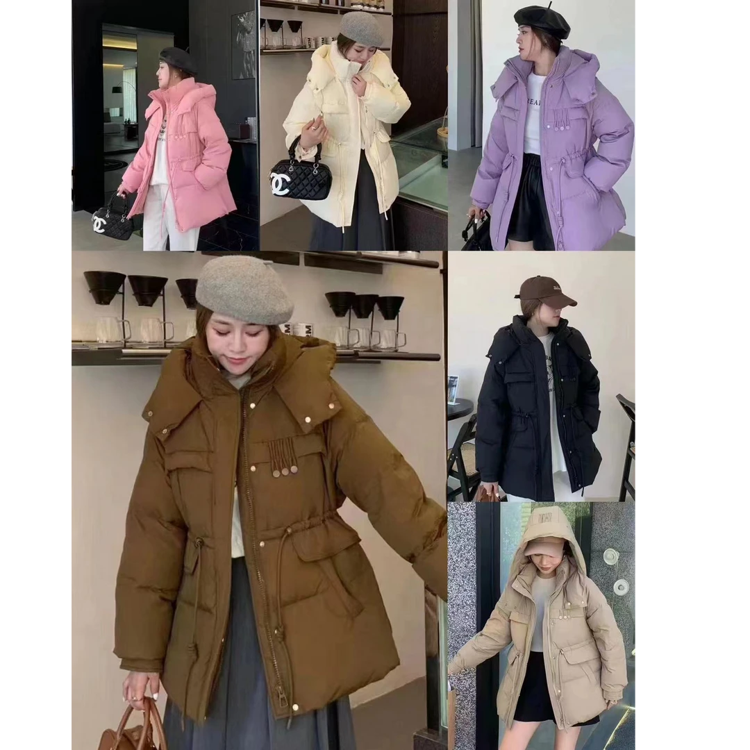 【KS】新款羽绒服韩版女士短款六色连帽加厚时尚百搭秋冬外套