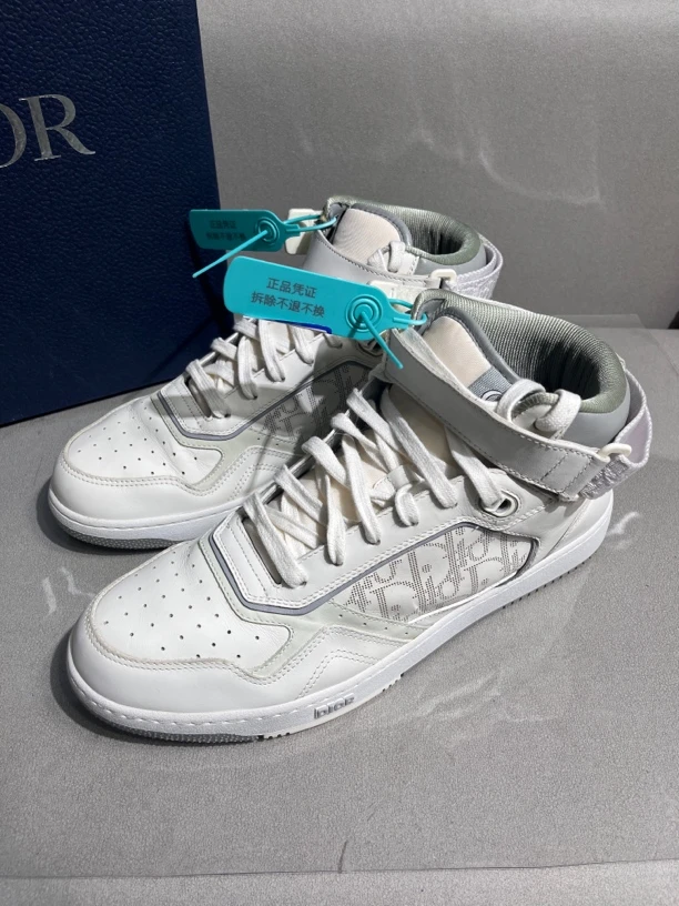 99新 DIOR/迪奥 Dior 迪奥 b27白色老花绑带中帮板鞋 44码