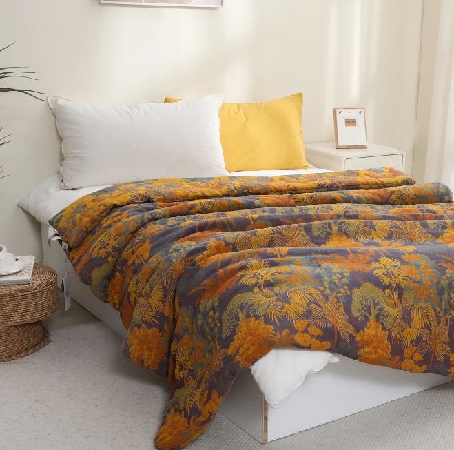 【梦幻森林】纯棉1.5*2.0M高端双层纱纯棉柔软保暖 可机洗 秋冬被