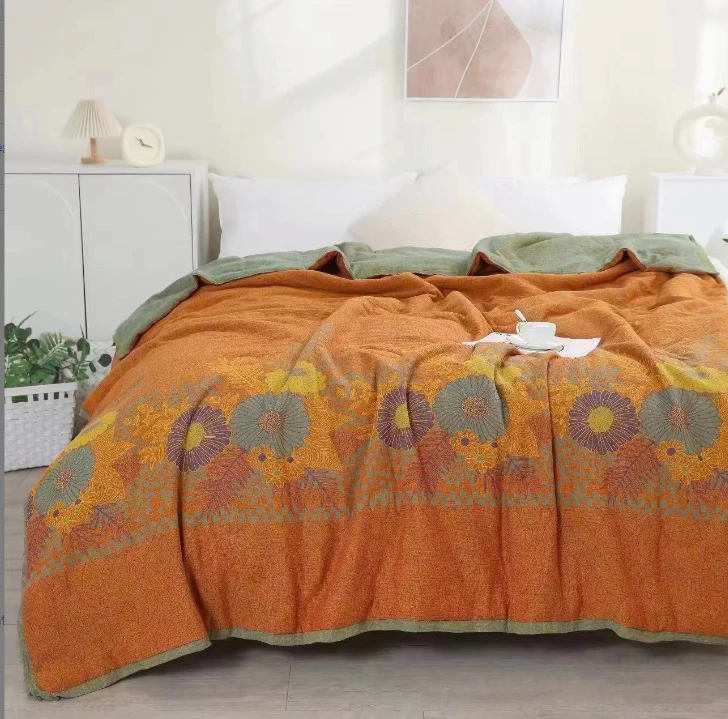 【春意盎然】200*230cm高端加厚双层纱有氧被可机洗羊 绒大豆被