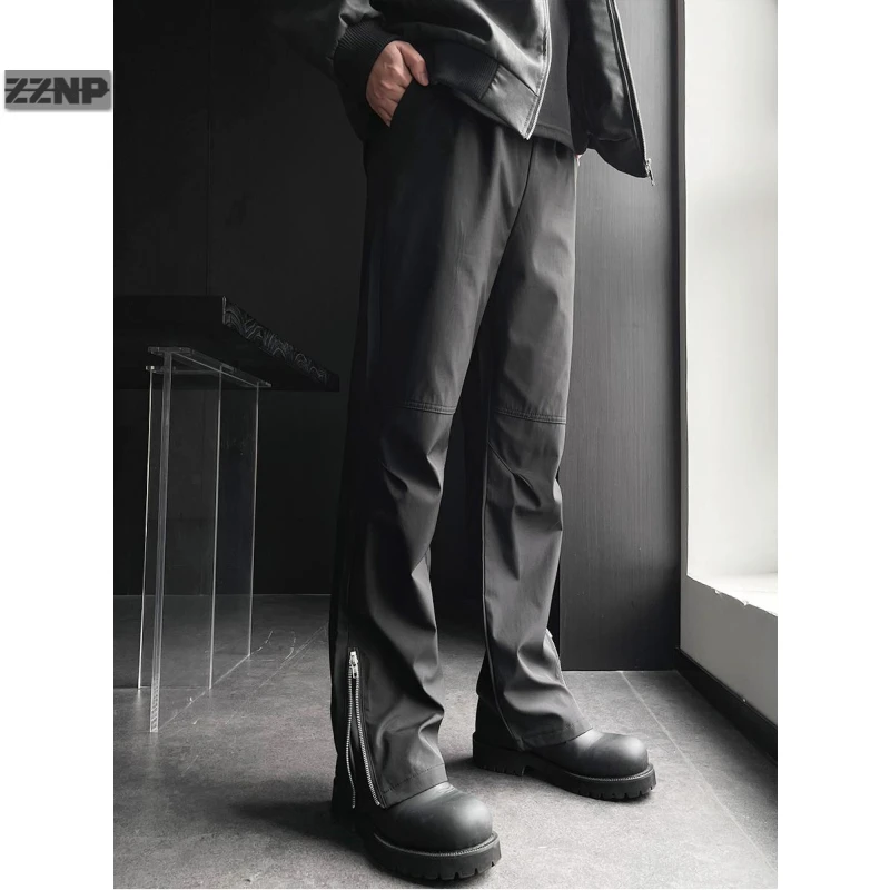 【Lilonz】2024春秋新款机能百搭冲锋潮牌拉链运动直筒微喇休闲裤
