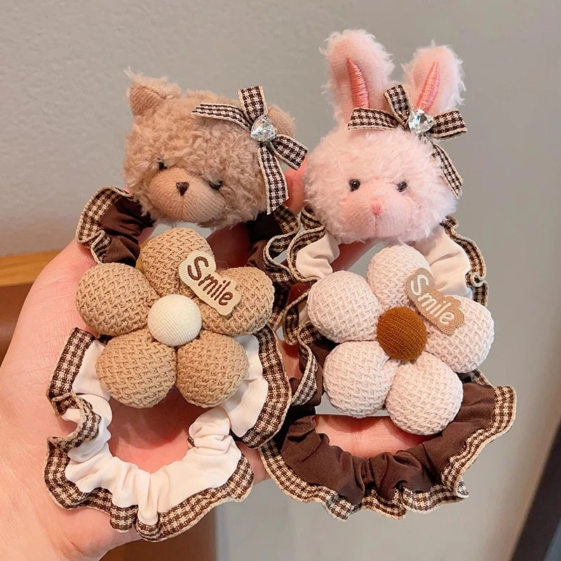 秋冬儿童毛绒发圈宝宝不伤发高弹力头绳扎丸子头皮筋女孩绑发头绳