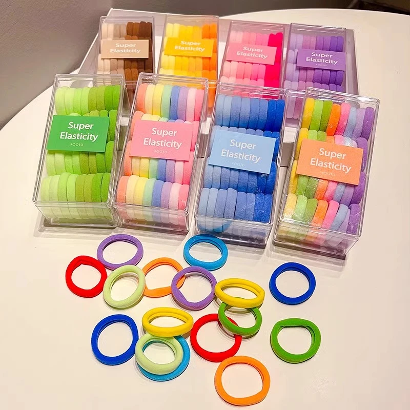 儿童彩色发圈大号不伤发高马尾发绳扎头绳女童耐用高弹力皮筋
