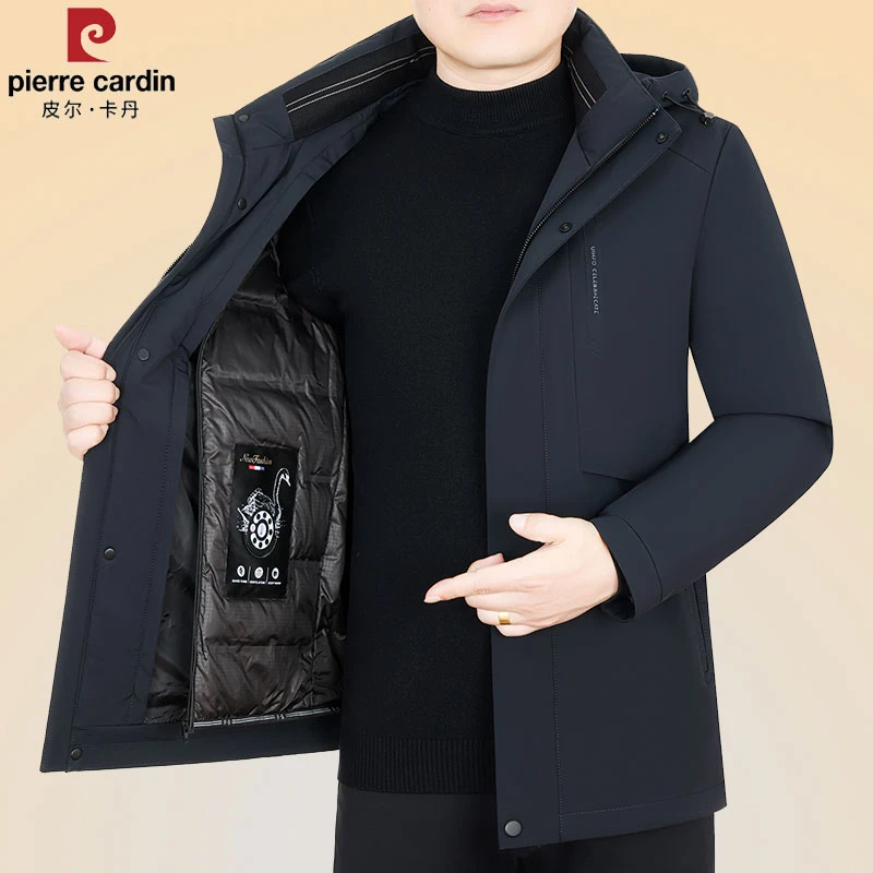皮尔卡丹正品2025年冬季新款高档男士羽绒服外套加厚保暖冬装爆款