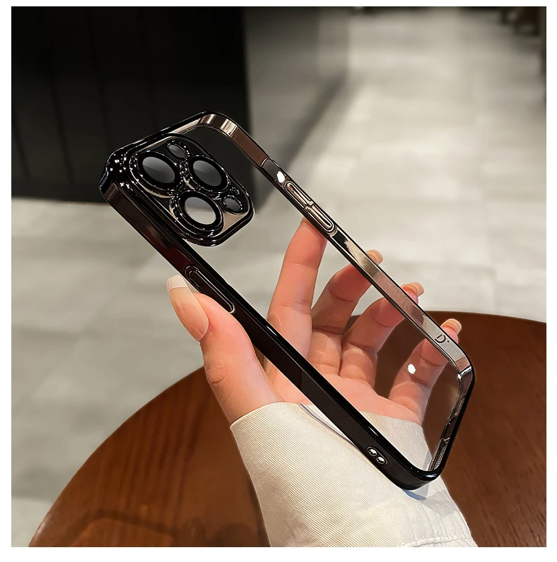 苹果15iPhone14promax手机硬壳13潮牌12自带镜头膜防尘网电镀防摔