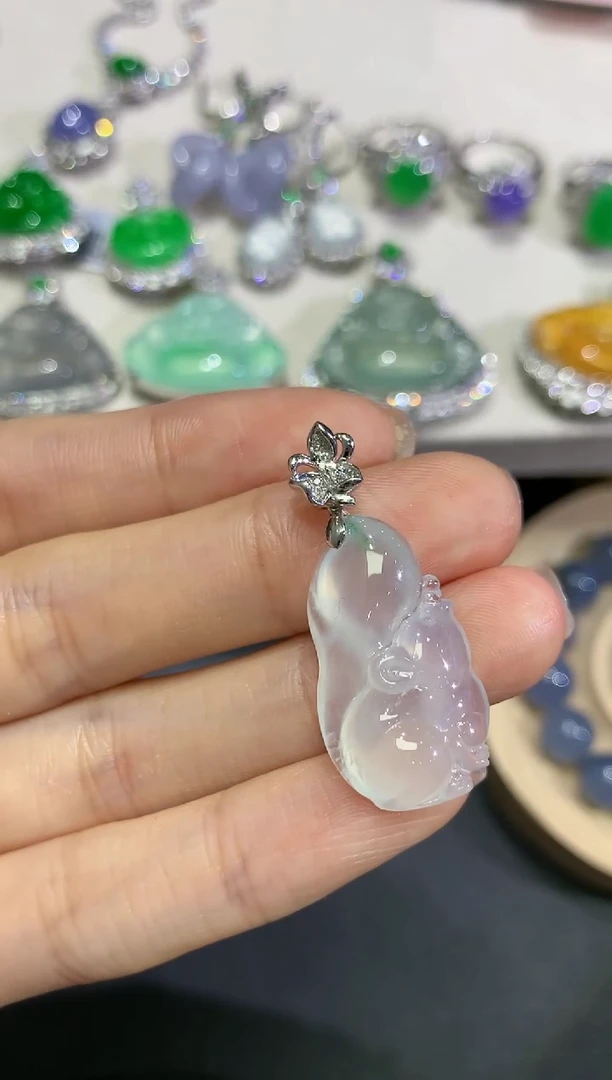 【闪购商品】翡翠颈饰18K金镶嵌团购29