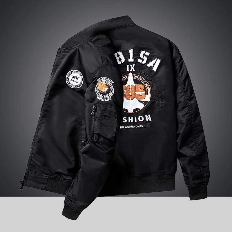 春季MA-1飞行员夹克男女同款外套刺绣棒球服户外机车上衣防风防水