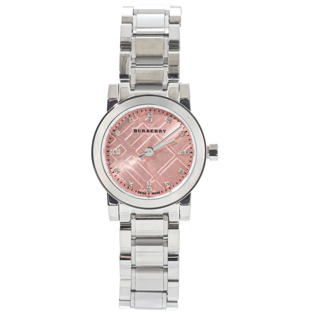 【LULU专属】Burberry博柏利银色粉盘石英女士腕表26表盘BU9223