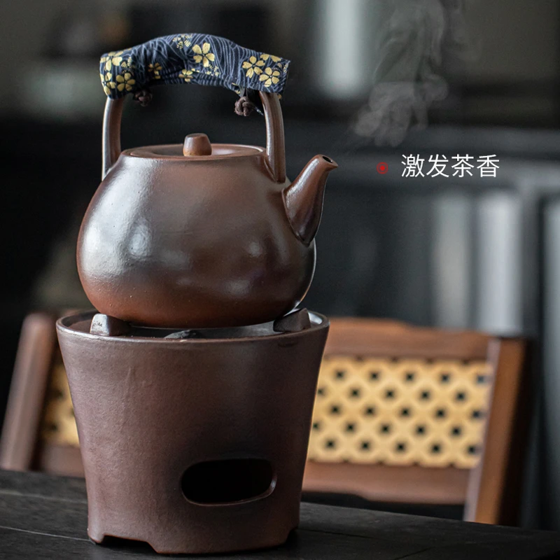 火山石炭炉烧烤炉取暖碳炉户外烤火盆围炉煮茶家用室内全套室外