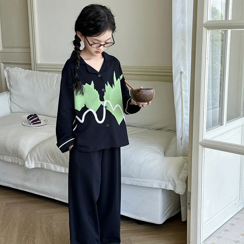 女童春夏睡衣2025新款6-12岁儿童空调服中大童女孩春秋长袖家居服