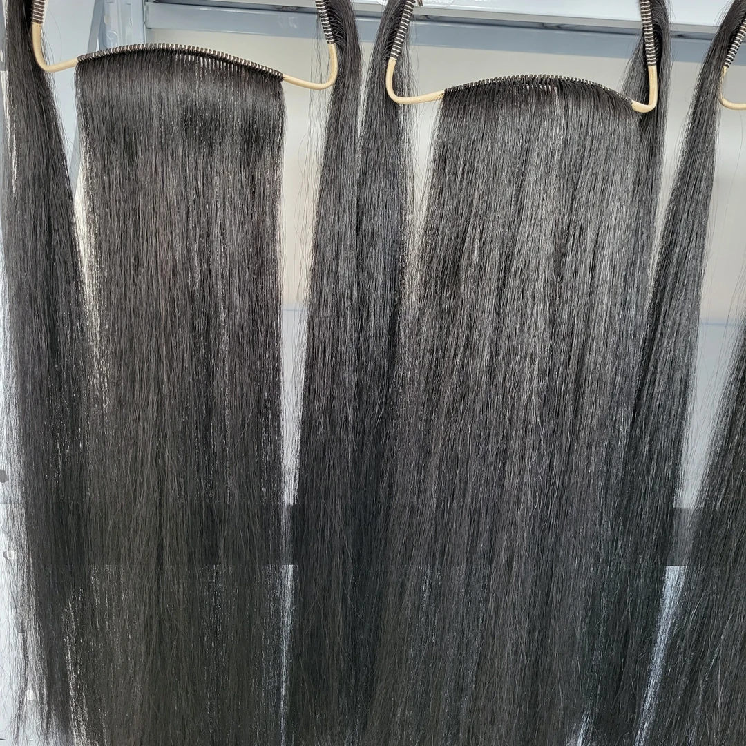 戏曲黑三真发铜丝弦线2.1尺全真发 2两厚度