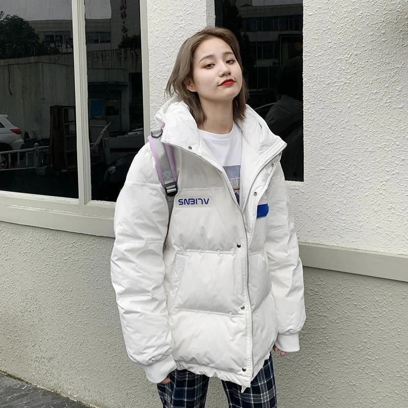 2023年新款棉服女冬款韩版宽松白色小个子棉衣时尚加厚外套潮