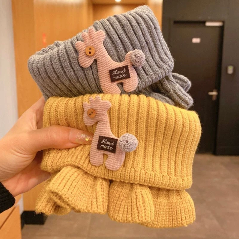 儿童围巾秋冬季宝宝加厚防风围脖男女童加绒保暖2023新款护颈脖套