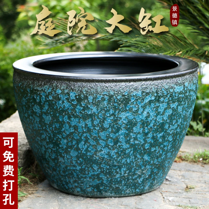 景德镇陶瓷摆件鱼缸流水器喷泉家用鱼缸大号客厅加湿招财