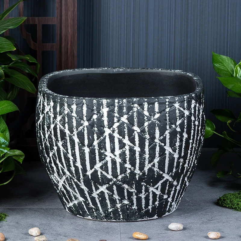 景德镇陶瓷摆件鱼缸流水器喷泉家用鱼缸大号客厅庭院鱼缸